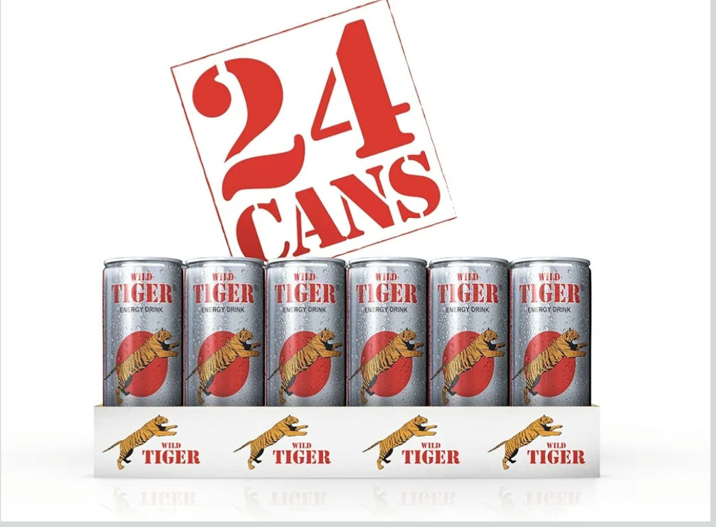 WILD Tiger Energy Drink, 8.3 fl oz, Pack of 4 (US Edition)"
